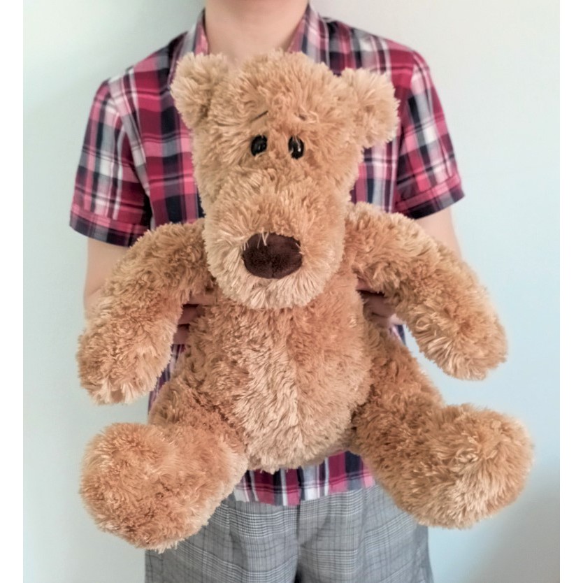 ตุ๊กตาหมี บิ้วอะแบร์ Build A Bear ก้นถ่วง รุ่นเก่า BABW Hugs Teddy Bear Big Nose ท่านั่ง ขนาด 15 นิ้ว