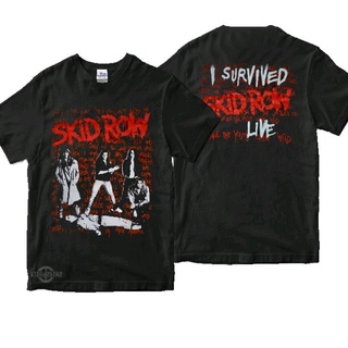 เสื้อยืด พิมพ์ลาย SKID ROW i survived live Premium สไตล์วินเทจ สําหรับผู้ชาย