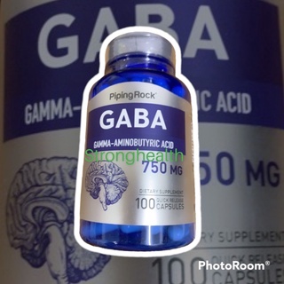 ส่งจาก USA &gt;&gt;&gt; GABA (กรดแกมมาอะมิโนบิวทีริก) กาบ้า 750 mg, 100 แคปซูล