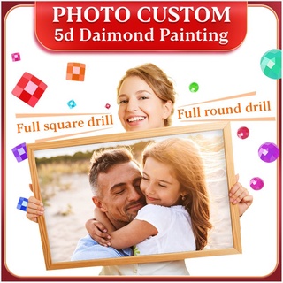 DIY diamond painting private photo customization, wedding photos, birthday photos, family portrait photos, celebrity photos, animation photos, 5D round diamonds, square diamonds, home kitchen bedroom wallpaper decoration mural