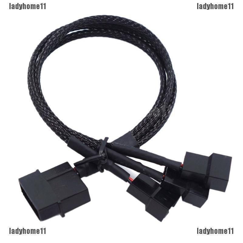 ☃☃อะแดปเตอร์แยกสายเคเบิ้ลพัดลมคอมพิวเตอร์ Molex To 3 Way 3Pin 4Pin