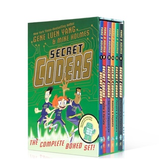 พร้อมส่ง Secret Coders 6 เล่ม หนังสือการ์ตูนภาษาอังกฤษปกอ่อน