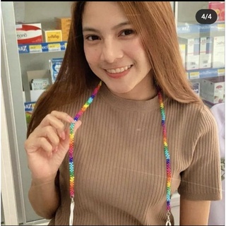 สายคล้องแมสแบบถัก เลือกสีได้บอกทางแชท