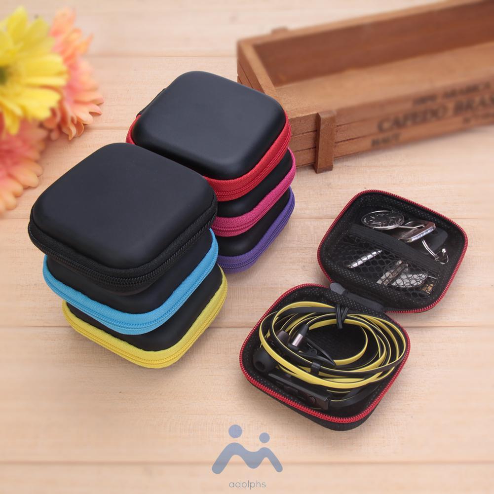 adp*☃New Mini Square EVA Case Headset Bluetooth Earphone Cable Storage ...