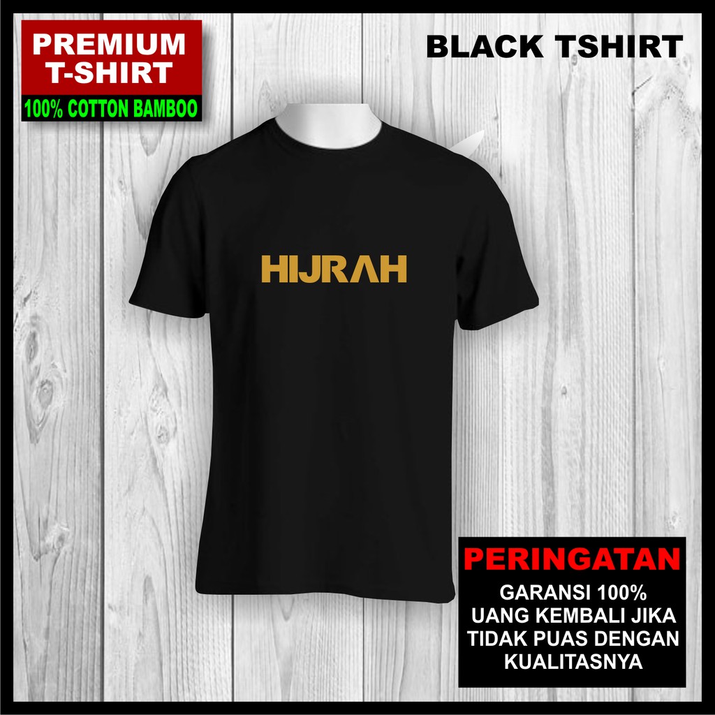 เสื้อยืดก่อนอิสลามสุดเท่ Muslimic Distro Premium Hijrah Sizes S ถึง XXXL - Cotton Bamboo Al Hilal