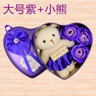 พร้อมส่ง!!! กล่องกุหลาบวาเลนไทน์หมีน้อยไซส์มินิ ของขวัญเพื่อคนที่คุณรัก ของขวัญ (มี 4 สีให้เลือก)