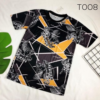 เสื้อยืดพิมพ์ลายคอกลมผ้าโพลีเอสเตอร์T008