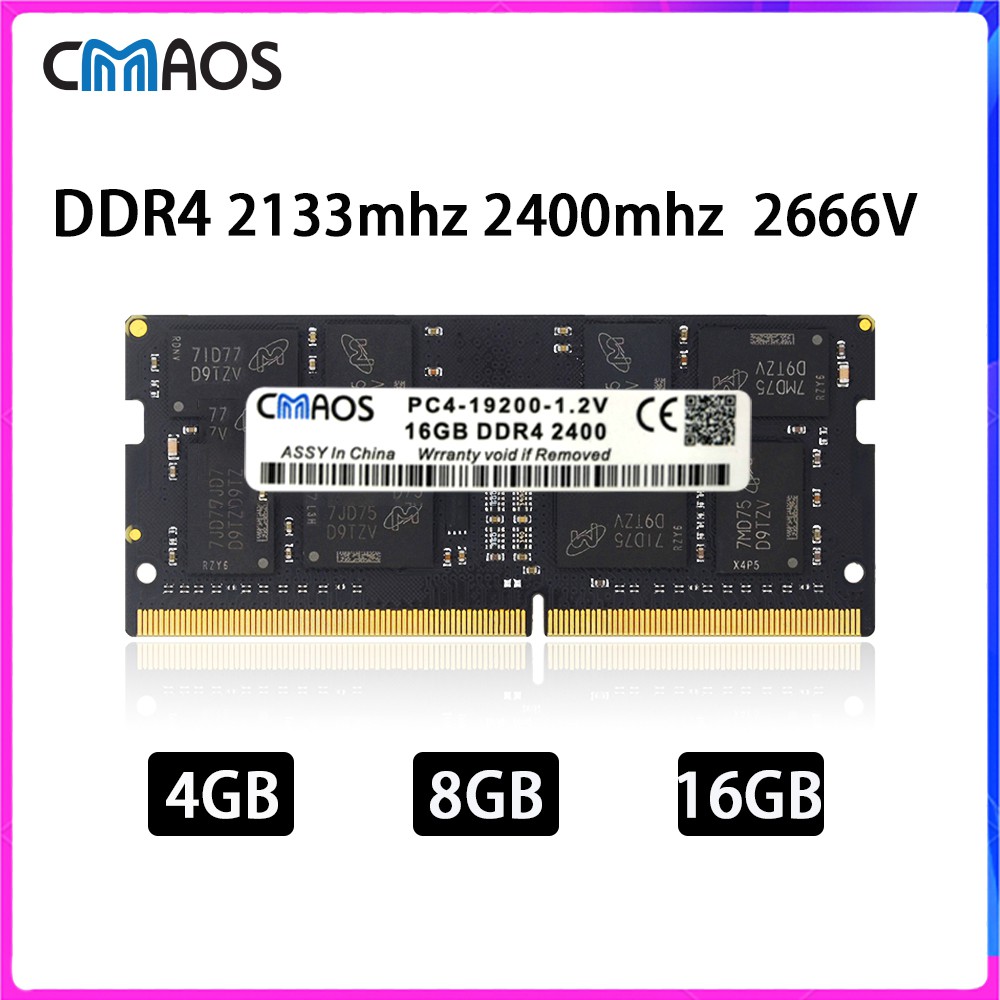 Cmaos DDR4 8GB 16GB 4GB แล็ปท็อป Ram หน่วยความจำ DDR 4 16G 8G 4G 2133 2400 2666mhz Notebook Ram Memoria PC4-17000 PC4-19200 PC4-2666V Memoria DDR4 2133mhz 2400mhz 2666mhz Ram SODIMM Sdram หน่วยความจำแล็ปท็อป