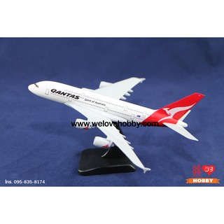 โมเดลเครื่องบิน Qantas Airways ไซส์กลาง Airbus A380 Series ( 1:400 )