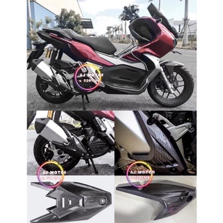 Adv150 ADV160 ฝาครอบท่อไอเสียคาร์บอน ด้านข้าง สําหรับ HONDA ADV 150 160