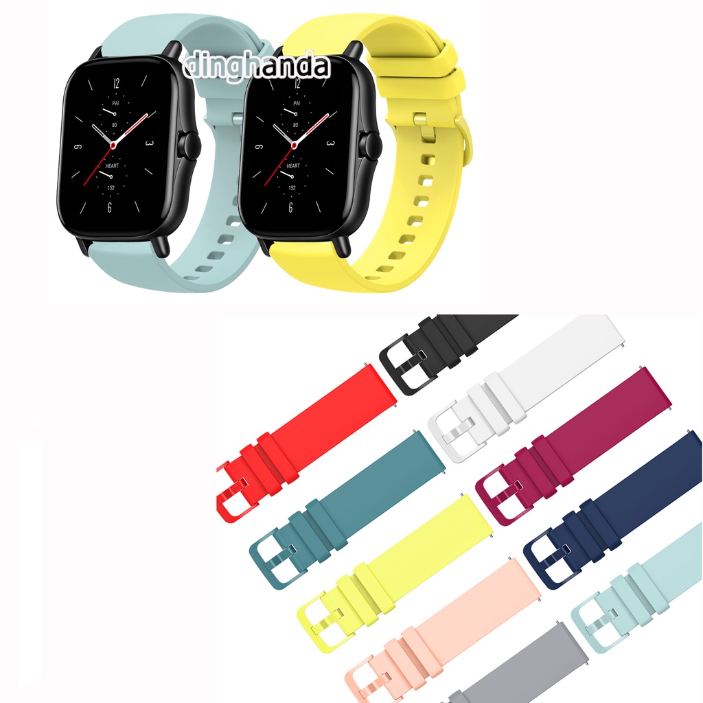 สายนาฬิกาข้อมือซิลิโคน แบบเปลี่ยน สําหรับ Huami Amazfit GTS 2e GTS2 mini GTS3 4 GTS4 mini Active