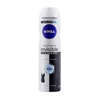 NIVEA INVISIBLE FOR BLACK&amp;WHITE นีเวีย ดีโอ อินวิซิเบิ้ล ฟอร์ แบล็ค แอนด์ ไวท์ สเปรย์