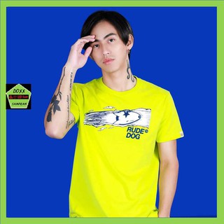 Rudedog เสื้อคอกลม ชายหญิง รุ่น Comic สีเลมอน