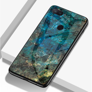 Xiaomi Mi 8 Lite 9 9 se Redmi Note 7 6 5 S2 Marble Design Tempered Glass Soft Frame Hard Back Slim Case Cover