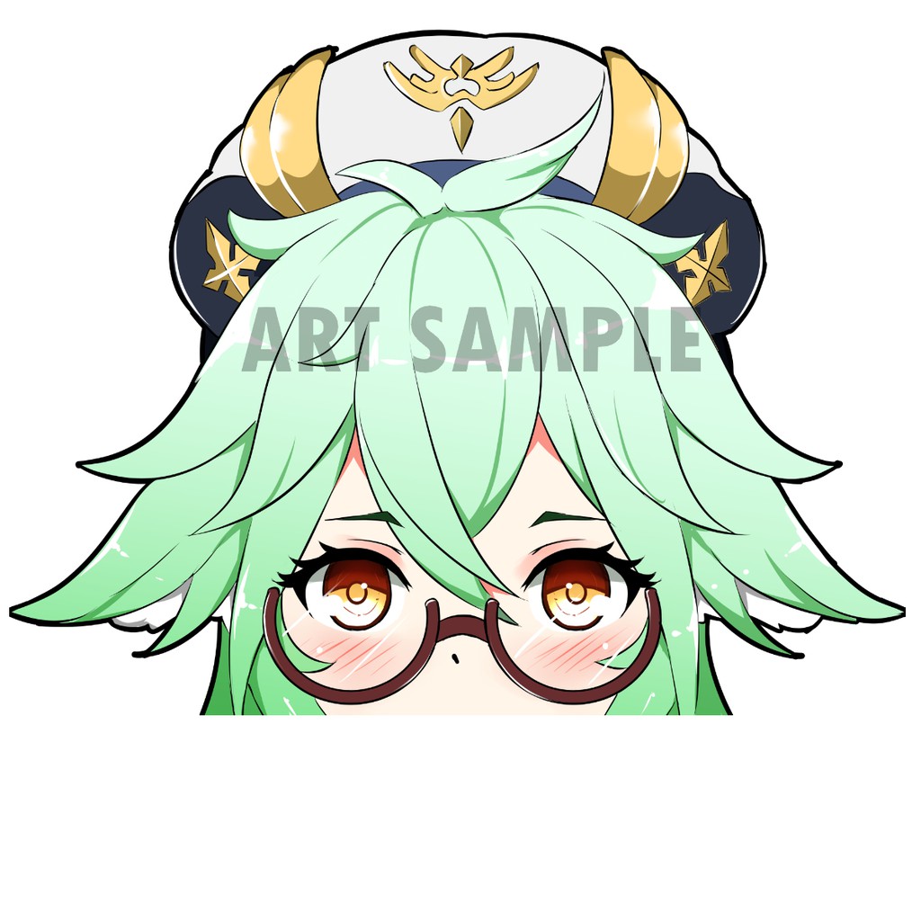 Genshin Impact Sucrose Sticker เกนชิน สติ๊กเกอร์ 2 ชิ้น Half face GenShin Impact Sticker Sucrose เกน