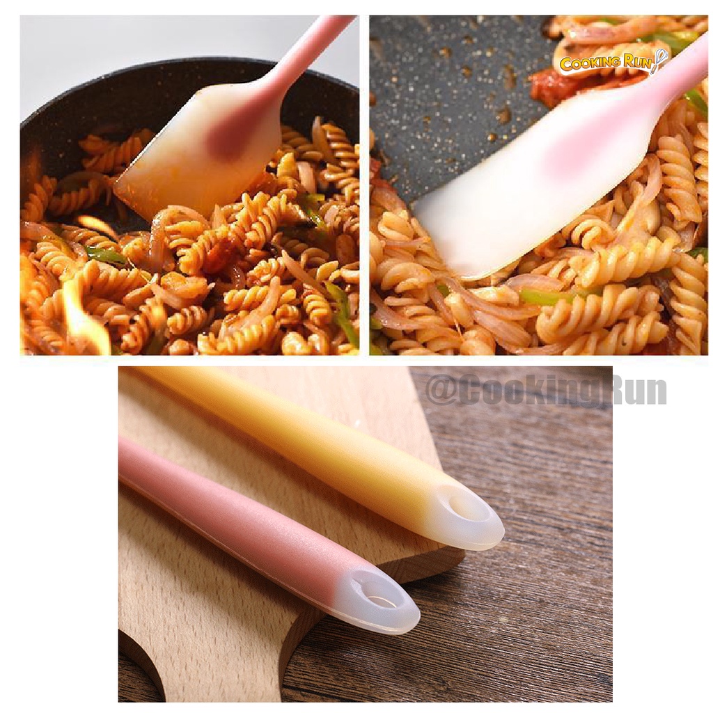 ไม้พายซิลิโคนทูโทน cookingrun ไม้พายทำขนม แบบใส ไร้รอยต่อ ยืดหยุ่น ขนาด 21-28 ซม. ราคา ถูกที่สุด ดีลบีเคเค แกลเลอรีภาพที่ 7