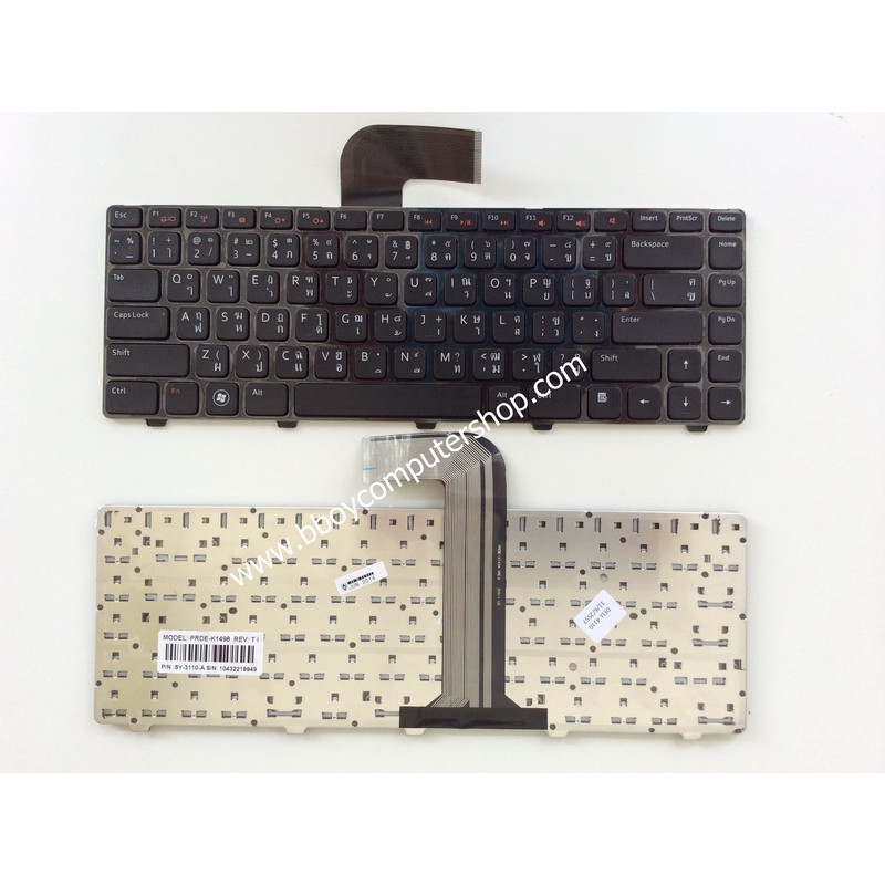 DELL Keyboard คีย์บอร์ด Dell Vostro 3460 3560 3550 1450 3350 3420 3450 Inspiron 5520 5420 7520 N4110