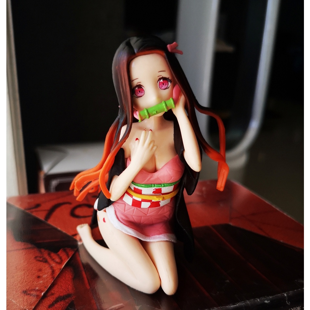 灭之模型Demon Slayer Kimetsu no Yaiba Kamado Nezuko นั่งคุณภาพดีที่สุดน่ารัก Nezuko Action Figure