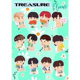 treasure  สติ๊กเกอร์ fanmade bloom set กันน้ำ ไดคัท a6