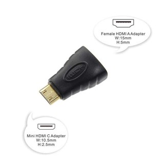 HDMI Female to Mini HDMI Male F/M Adapter 1080P (Black)