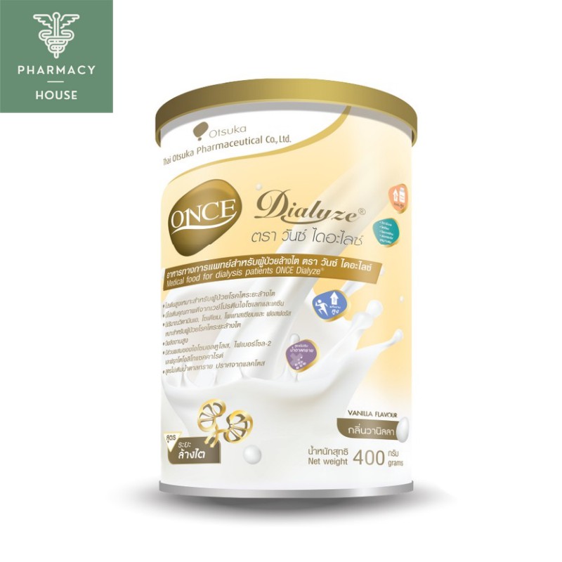 ***หมดอายุ 01/10/2027***  ONCE Dialyze 400 g. สูตรหลังล้างไต