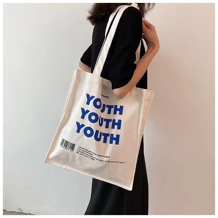 กระเป๋า​ผ้าแคนวาสแฟชั่นสไตล์​เกาหลี​สุดฮิต YOUTH