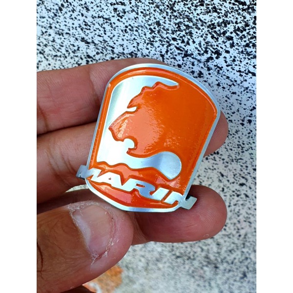 ตราหลอดหัว/ตราหัว MARIN ORANGE - Marine ORANGE Bike Emblem