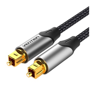 Vention สายสัญญาณเสียงออปติคอลไฟเบอร์ 5.1 S / PDIF Toslink ผ้าฝ้ายถักตาข่าย PVC สําหรับ PS4 / Xbox, TV / ลําโพง