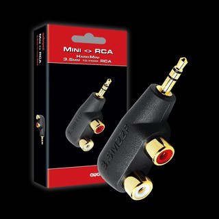 AudioQuest   Hard Mini RCA Adaptor (Male 3.5mm to 2x Female RCA)