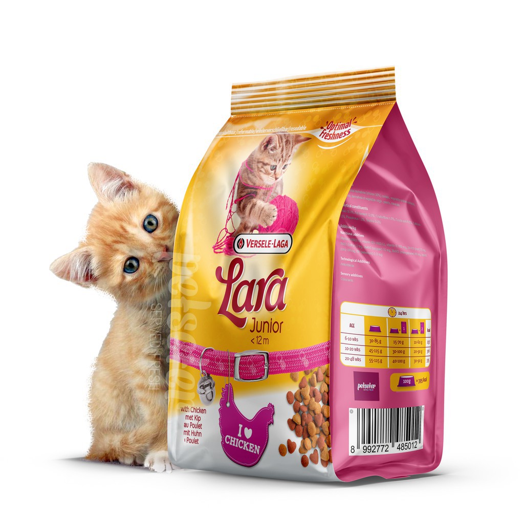 🐰เตรียมจัดส่ง🐰 Lara Cat ลาร่า อาหารแมวโปรตีนสูง Food Turkey & Chicken, Sterilized, indoor, salmon, k