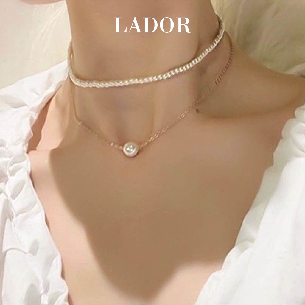 สร้อยคอไข่มุกเทียมสองชั้น N83