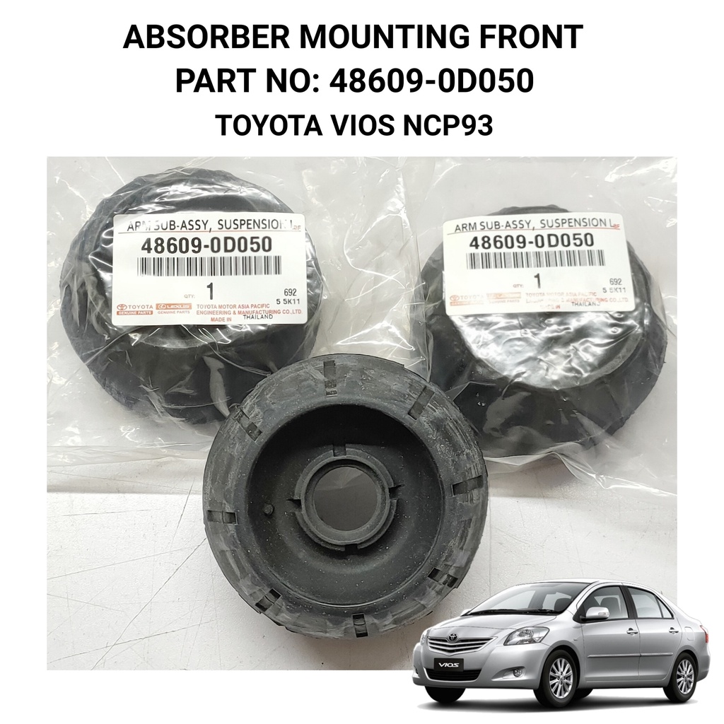 OEM ABSORBER MOUNTING ด้านหน้า 48609-0D050 TOYOTA VIOS NCP93