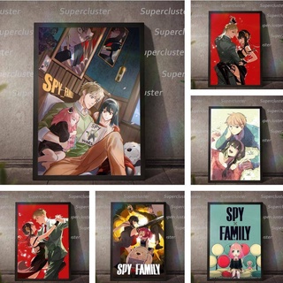 โปสเตอร์ผ้าใบ พิมพ์ลายอนิเมะ Spy x family Twilight Anya Forger Yor Forger สําหรับตกแต่งบ้าน