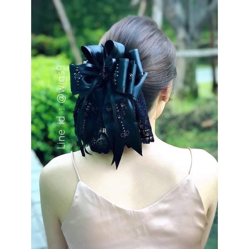 เน็ตติดผมสวยๆ เน็ตติดผมสีดำใส่ทำงานดีไซน์เก๋ ใส่ออกงานตามโอกาสต่างๆ เน็ตติดผม เนทติดผมน่ารัก งานคุณภ