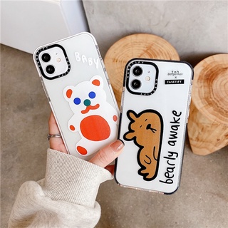 พร้อมส่ง Casetify【Baby &amp; Bearly Awake】เคสโทรศัพท์มือถือซิลิโคน Tpu ลายการ์ตูนหมีกันกระแทกสําหรับ Iphone 13 Pro Max 12 11 Pro Max Xr X Xs Max 7/8 Plus Se2020 12