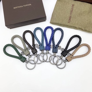 BOTTEGA VENETA INTRECCIATO NAPPA BRAIDED LOOP LEATHER KNOT KEY RING HOLDER ที่ห้อยพวงกุญแจ แบรนด์โบเตก้าเวเนต้า