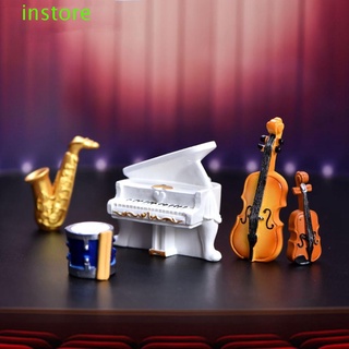 Instore โมเดลเครื่องดนตรี รูปเปียโน ขนาดเล็ก สําหรับตกแต่งเค้ก 1 ชิ้น