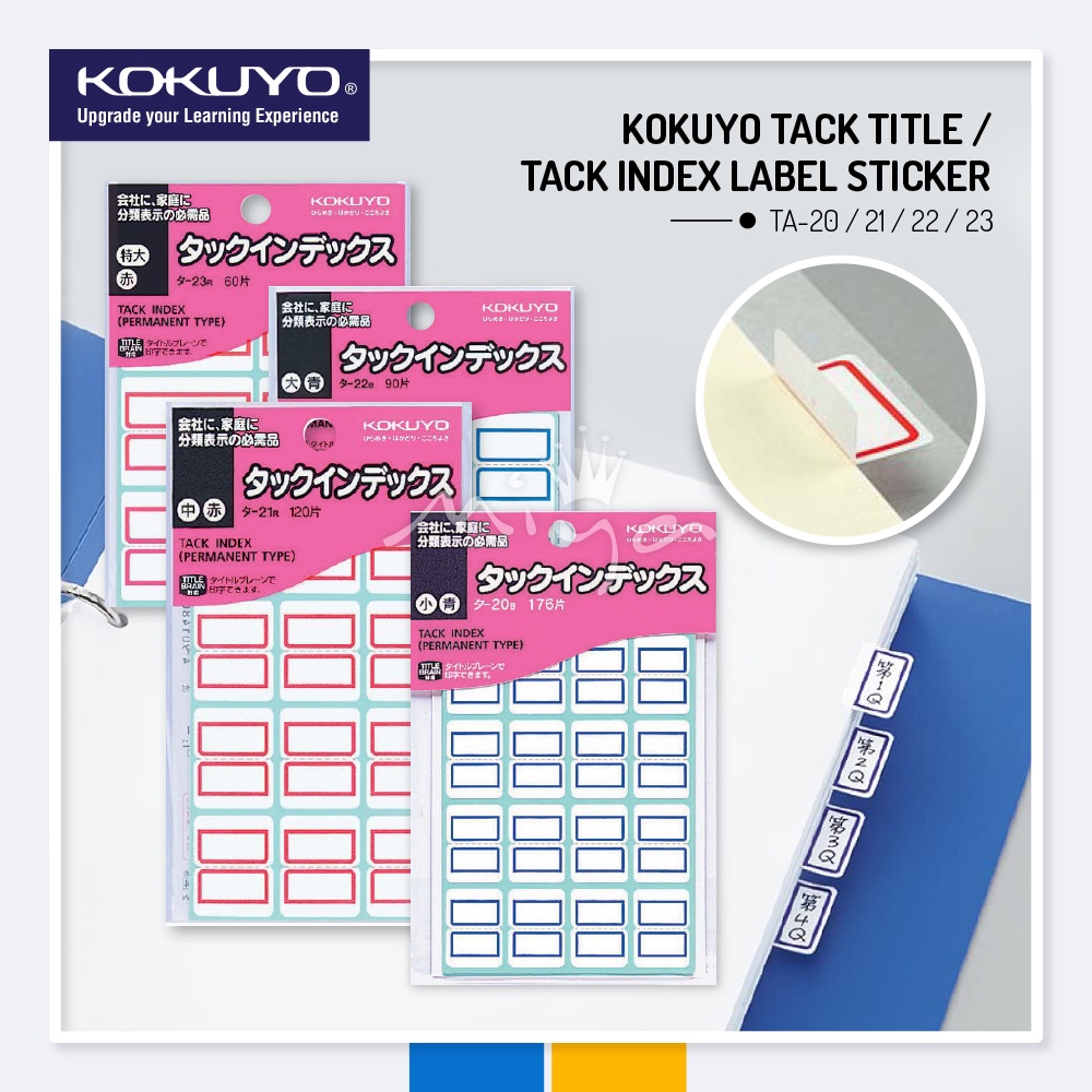 สติ๊กเกอร์ฉลาก Kokuyo Tack Title / Tack Index TA-20/21/22/23