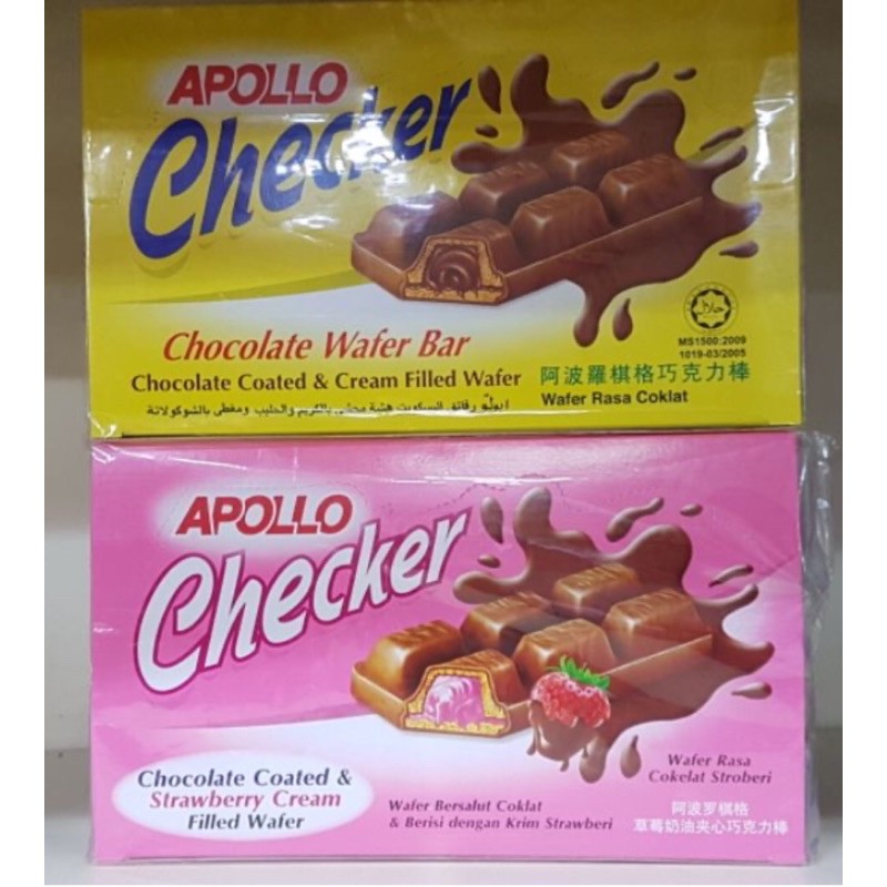 Checker Apollo เวเฟอร์เคลือบช็อกโกแลต/สตอเบอรี่