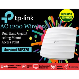 TP LINK Auranet EAP320 Wireless Dual Band Gigabit Ceiling Mount Access Point AC 1200