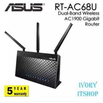 Asus RT-AC68U Dual-Band Wireless AC1900 Gigabit Router/ivoryitshop