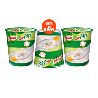 KNORR คนอร์ คัพโจ๊กรสหมู 35 กรัม แพ็ค 3 ถ้วย