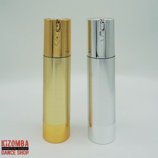 ขวดแบ่ง สแตนเลส มีฝาปิด หัวปั๊ม Airless สีเงินหรือทอง ขนาด 50 มล. Airless bottle Plastic Pump bottle 50 ml.