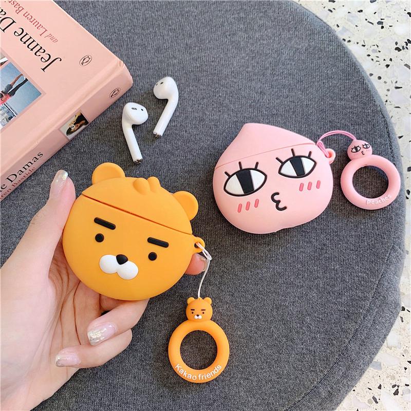 kakao friend เคสโทรศัพท์มือถือซิลิโคนลายการ์ตูนน่ารักสไตล์เกาหลี ryan apeach airpods 1 2