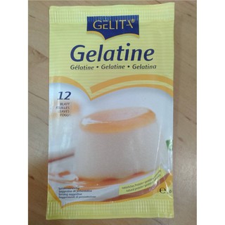 Gelatine  Gelatina แผ่นเจลาติน (ตราเยลลิต้า) เจลาตินชนิดรับประทานได้