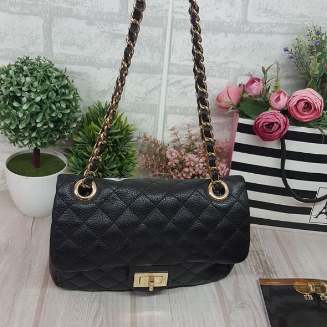 👜 กระเป๋าหนังแท้สไตล์ Chanel Classic Flap Bag