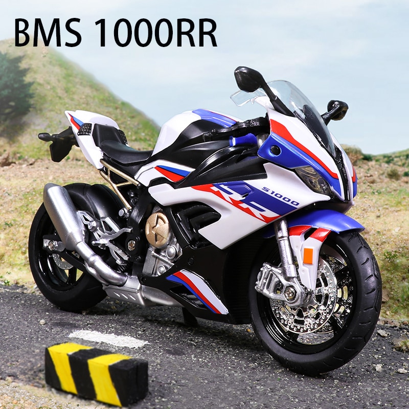 1:12 For BMW S1000RR Racing Motorcycles Simulation Alloy Model Sound /& light Toy