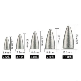 ตะกั่ว เท็กซัส ตะกั่วหลุม ตะกั่ว เดินหนอนยาง ปลายาง Sinker Bullet