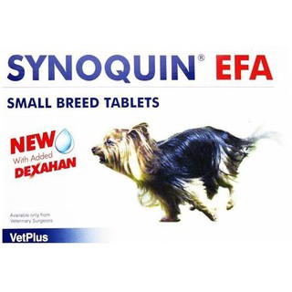 Synoquin EFA Small Breed(Exp.07/2024) อาหารเสริม บำรุงข้อ สำหรับสุนัข พันธุ์เล็ก  บรรจุ 30 tabs