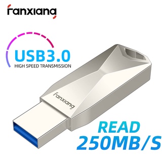 Fanxiang แฟลชไดรฟ์ USB 3.0 250MB/S ความเร็วสูง 32G 64GB 128GB 256GB สําหรับรถยนต์ PC แล็ปท็อป